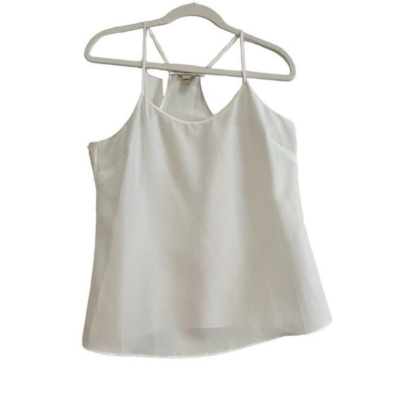 J. Crew Razorback Spaghetti Strap Soft White Tank  8 - Picture 1 of 8
